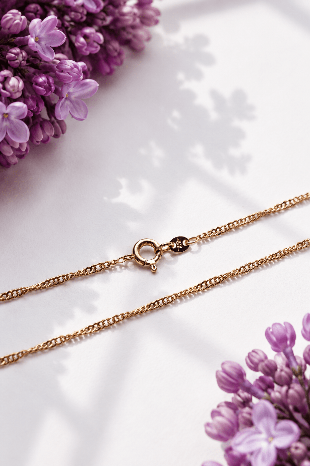 Alise – 18k apzeltīta vītā ķēdīte sievietēm (60 cm) apzeltītas rotaslietas sievietēm