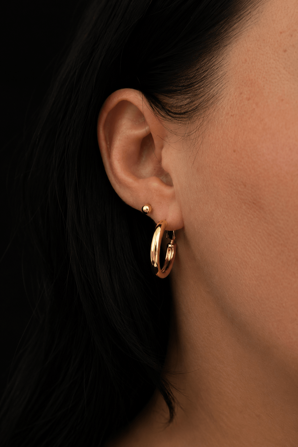 Mini 4 mm apzeltīti bumbiņu auskari ikdienai